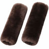 Picture of 2 Pack Car Seat Belt Cover Cushion, Fluffy Soft Sheepskin Auto Should Seat Belt Pads, Neck Protector for Women Adults Baby Kids Pet (Teak)