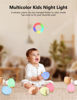 Picture of MediAcous Night Lights for Kids Room, Baby Night Light with 7 Colors Changing & Dimming Function, Rechargeable Kids Night Light with 1 Hour Timer & Touch Control, Up to 100H, Wood Grain