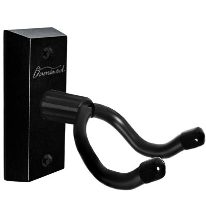 Picture of Ukulele Wall Mount Hanger, Black Hardwood U-Shaped Ukulele Holder Hanger, Ukulele Wall Mount Hook for Ukulele Banjo Mandolin Concert Pineapple Soprano Tenor and Baritone