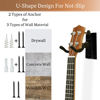 Picture of Ukulele Wall Mount Hanger, Black Hardwood U-Shaped Ukulele Holder Hanger, Ukulele Wall Mount Hook for Ukulele Banjo Mandolin Concert Pineapple Soprano Tenor and Baritone