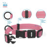 Picture of Best Pet Supplies Reflective Dog Collar with Adjustable Length, Heavy-Duty Buckle, and Strong Leash D-Ring, Training, Walking, Jogging Accessory for Small, Medium, and Large Breeds - Pink, L