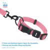 Picture of Best Pet Supplies Reflective Dog Collar with Adjustable Length, Heavy-Duty Buckle, and Strong Leash D-Ring, Training, Walking, Jogging Accessory for Small, Medium, and Large Breeds - Pink, L