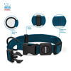 Picture of Best Pet Supplies Reflective Dog Collar with Adjustable Length, Heavy-Duty Buckle, and Strong Leash D-Ring, Training, Walking, Jogging Accessory for Small, Medium, and Large Breeds - Blue, L
