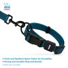 Picture of Best Pet Supplies Reflective Dog Collar with Adjustable Length, Heavy-Duty Buckle, and Strong Leash D-Ring, Training, Walking, Jogging Accessory for Small, Medium, and Large Breeds - Blue, L