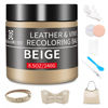 Picture of Leather Recoloring Balm,8.5oz Leather Color Restorer,Beige Leather Repair kit for Furniture and Car Interior,Leather Couch Scratch Repair,Leather Dye Paint for Faded,Cracked and Damaged Leather