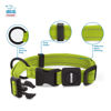 Picture of Best Pet Supplies Reflective Dog Collar with Adjustable Length, Heavy-Duty Buckle, and Strong Leash D-Ring, Training, Walking, Jogging Accessory for Small, Medium, and Large Breeds - Lime Green, S