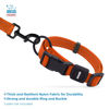 Picture of Best Pet Supplies Reflective Dog Collar with Adjustable Length, Heavy-Duty Buckle, and Strong Leash D-Ring, Training, Walking, Jogging Accessory for Small, Medium, and Large Breeds - Orange, L