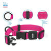Picture of Best Pet Supplies Reflective Dog Collar with Adjustable Length, Heavy-Duty Buckle, and Strong Leash D-Ring, Training, Walking, Jogging Accessory for Small, Medium, and Large Breeds - Fuchsia, M