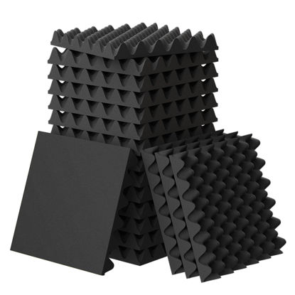 Picture of 12 Pack 1.5"X12"X12" Sound Proofing Egg Crate Foam Pad(Most Soundproofing Design), Upgraded Foam Padding, Fire-Retardent Sound Proof Foam Panels for Walls, Sound Foam Made by WVOVW