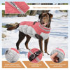Picture of OUOBOB Winter Dog Coat,Large Dog Jacket,Waterproof Dog Jacket with Back Zipper,Dog Coat with Harness Built in,Warm Dog Coat with Fleece Lined,Dog Snow Jacket Clothes French Bulldog Shiba Inu Pink L