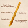 Picture of Gootoe Turkey Tendon Wrapped Chicken Stick (Medium) 6 Unit a Pack - 100% USA-Sourced Turkey, Natural Snack, Premium Puppy Chews, Hypoallergenic, Rawhide-Free, Reseal Value Bags, Size for Medium Breeds