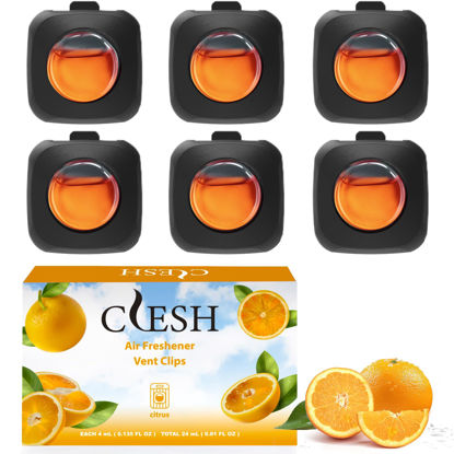 Picture of Car Air Fresheners, 6 Pack, Citrus, Car Fresheners Vent Clips, Long Lasting Air Freshener for Car, Car Refresher for Men Women