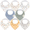 Picture of KeaBabies 8-Pack Organic Baby Bandana Drool Bibs for Boys Girls - Soft Cotton Drooling & Teething Bibs for Infants,Toddlers, Super Absorbent Cotton Bandana Bibs for Baby Boy & Girl,Unisex(Pets & Paws)