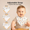 Picture of KeaBabies 8-Pack Organic Baby Bandana Drool Bibs for Boys Girls - Soft Cotton Drooling & Teething Bibs for Infants,Toddlers, Super Absorbent Cotton Bandana Bibs for Baby Boy & Girl,Unisex(Pets & Paws)