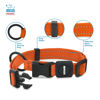 Picture of Best Pet Supplies Reflective Dog Collar with Adjustable Length, Heavy-Duty Buckle, and Strong Leash D-Ring, Training, Walking, Jogging Accessory for Small, Medium, and Large Breeds - Orange, M