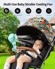 Picture of GOTOTO Baby Stroller Fan, Rechargeable Portable Fan with 2000 mAh Battery Operated,3 Wind Speed,360-Degree Rotation,Ultra-Low Noise Level,Safe mini fan for your baby