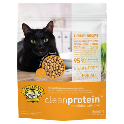 Picture of Dr. Elsey's Clean Protein Turkey Dry Cat Food - Cat Kibble Dry Food for All Cats - Protein-Rich Healthy Cat Food w/Natural Ingredients, No Fillers & Grains Cat Dry Food (2lb, Pack of 1)
