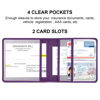 Picture of Cacturism Car Registration and Insurance Holder, Vehicle Glove Box Car Organizer Men Women Wallet Accessories Case for Cards, Essential Document, Driver License, Purple
