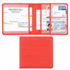 Picture of Cacturism Car Registration and Insurance Holder, Vehicle Glove Box Car Organizer Men Women Wallet Accessories Case for Cards, Essential Document, Driver License, Red