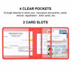 Picture of Cacturism Car Registration and Insurance Holder, Vehicle Glove Box Car Organizer Men Women Wallet Accessories Case for Cards, Essential Document, Driver License, Red