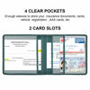 Picture of Cacturism Car Registration and Insurance Holder, Vehicle Glove Box Car Organizer Men Women Wallet Accessories Case for Cards, Essential Document, Driver License, Dark Green