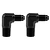 Picture of EVIL ENERGY 4AN to 1/4" NPT Male 90 Degree Fitting Adapter Aluminum 2PCS
