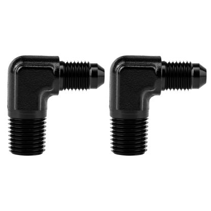 Picture of EVIL ENERGY 4AN to 1/4" NPT Male 90 Degree Fitting Adapter Aluminum 2PCS