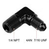 Picture of EVIL ENERGY 4AN to 1/4" NPT Male 90 Degree Fitting Adapter Aluminum 2PCS