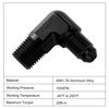 Picture of EVIL ENERGY 4AN to 1/4" NPT Male 90 Degree Fitting Adapter Aluminum 2PCS