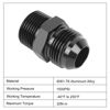 Picture of EVIL ENERGY 12AN Male Flare to 3/4" NPT Pipe Fitting Adapter Straight Aluminum Black 2pcs