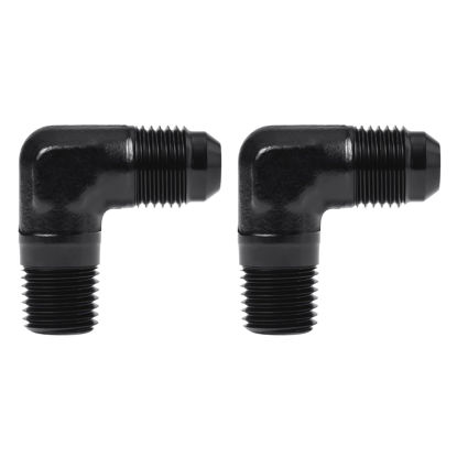 Picture of EVIL ENERGY 6AN to 1/4" NPT Male 90 Degree Fitting Adapter Aluminum 2PCS