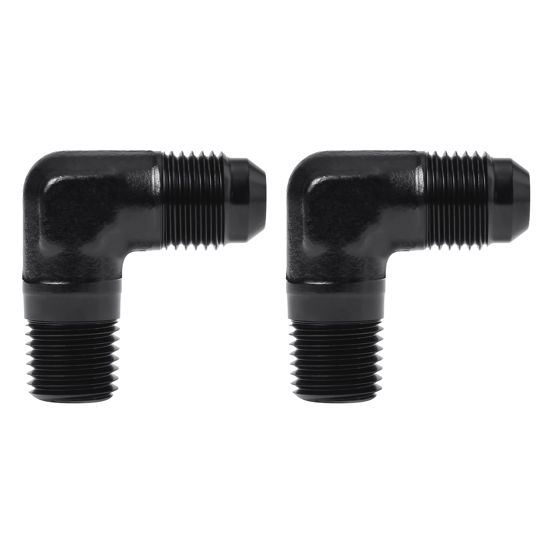 Picture of EVIL ENERGY 6AN to 1/4" NPT Male 90 Degree Fitting Adapter Aluminum 2PCS