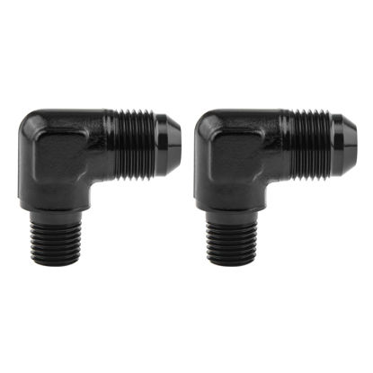 Picture of EVIL ENERGY 8AN to 1/4" NPT Male 90 Degree Fitting Adapter Aluminum 2PCS