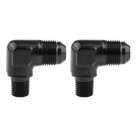 Picture of EVIL ENERGY 8AN to 1/4" NPT Male 90 Degree Fitting Adapter Aluminum 2PCS