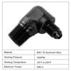 Picture of EVIL ENERGY 4AN to 3/8" NPT Male 90 Degree Fitting Adapter Aluminum 2PCS