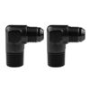 Picture of EVIL ENERGY 8AN to 1/2" NPT Male 90 Degree Fitting Adapter Aluminum 2PCS