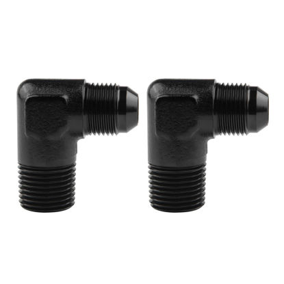 Picture of EVIL ENERGY 8AN to 1/2" NPT Male 90 Degree Fitting Adapter Aluminum 2PCS
