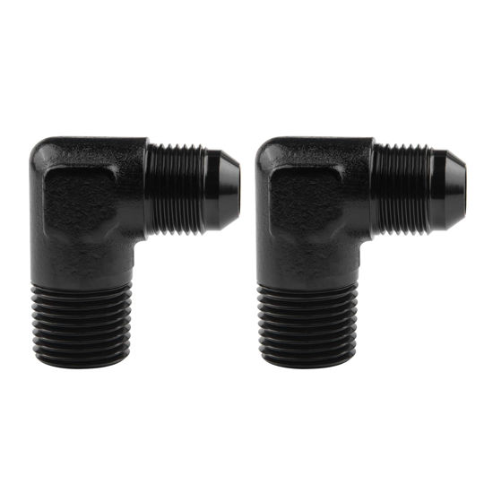 Picture of EVIL ENERGY 8AN to 1/2" NPT Male 90 Degree Fitting Adapter Aluminum 2PCS