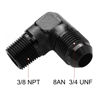 Picture of EVIL ENERGY 8AN to 3/8" NPT Male 90 Degree Fitting Adapter Aluminum 2PCS