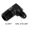 Picture of EVIL ENERGY 6AN to 1/2" NPT Male 90 Degree Fitting Adapter Aluminum 2PCS