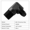 Picture of EVIL ENERGY 6AN to 1/2" NPT Male 90 Degree Fitting Adapter Aluminum 2PCS