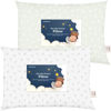 Picture of 2-Pack Toddler Pillow - Soft Organic Cotton Toddler Pillows for Sleeping - 13X18 Small Pillow for Kids - Kids Pillows for Sleeping - Kids Pillow for Travel, School, Nap, Age 2 to 5 (Herb)