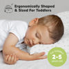 Picture of 2-Pack Toddler Pillow - Soft Organic Cotton Toddler Pillows for Sleeping - 13X18 Small Pillow for Kids - Kids Pillows for Sleeping - Kids Pillow for Travel, School, Nap, Age 2 to 5 (Herb)