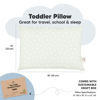 Picture of 2-Pack Toddler Pillow - Soft Organic Cotton Toddler Pillows for Sleeping - 13X18 Small Pillow for Kids - Kids Pillows for Sleeping - Kids Pillow for Travel, School, Nap, Age 2 to 5 (Herb)