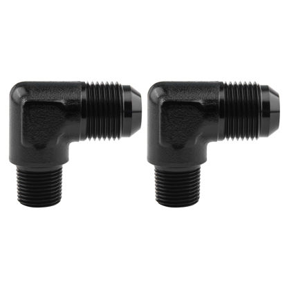 Picture of EVIL ENERGY 10AN to 3/8" NPT Male 90 Degree Fitting Adapter Aluminum 2PCS