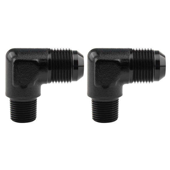 Picture of EVIL ENERGY 10AN to 3/8" NPT Male 90 Degree Fitting Adapter Aluminum 2PCS