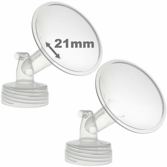 Picture of Nenesupply 21mm 2 pc Flanges Compatible with Spectra S2 Spectra S1 9 Plus Breastpumps Replacement to Spectra Pump Parts and Spectra Flange. Compatible with Spectra S2 Parts and Spectra 21mm