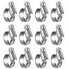 Picture of Steelsoft Heavy Duty Hose Clamp Size#6, 1/2 to 3/4 inch Adjustable Worm Gear Drive Hose Clamps Stainless Steel 304 for Fuel Injection Line, Automotive, Radiator, Garden,12 Pack