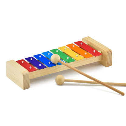Picture of MUSICUBE Xylophone for Kids Wooden Xylophone with Mallets Orff Music Instrument for Educational Preschool Learning Baby Percussion Kit Professional Tuning Gift Choice for Children