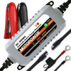 Picture of MOTOPOWER MP00205B 12V 1000mA Automatic Battery Charger, Battery Maintainer, Trickle Charger, and Battery Desulfator with Timer Protection - Grey